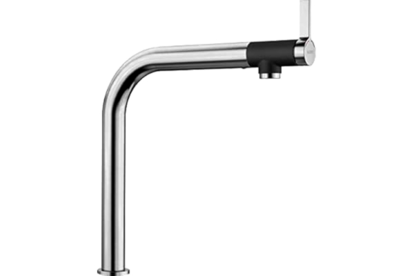 Blanco BLANCO Vonda, 518435 Design-keukenkraan met voorbediening, geborsteld roestvrij staal, hoge druk, 1 stuk
