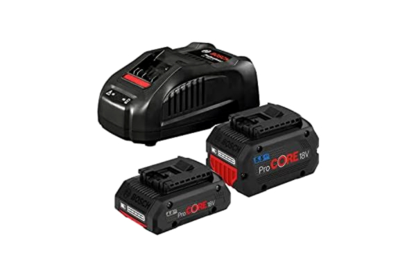 Bosch  Professional 18V System batteristartset (1x batteri ProCORE18V 4.0Ah + 1x batteri ProCORE18V 5.5Ah + snabbladdare GAL 1880 CV, kartong)