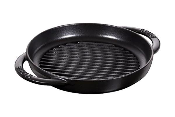 Staub  Pure Grill Grillpanne Rund 22 cm, Svart