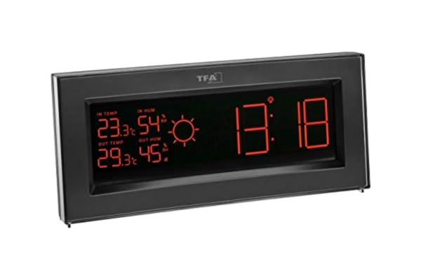 TFA  Dostmann Coloris Draadloos weerstation, met Color Sharp kleurveranderende display en buitensender, weersvoorspelling