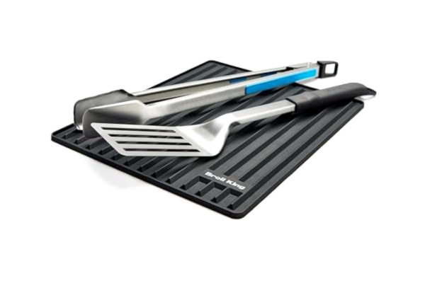 Broil King  60009 grill-/grilltillbehör, silikonbestickhylla, rostfritt stål, 35,5 x 28 cm