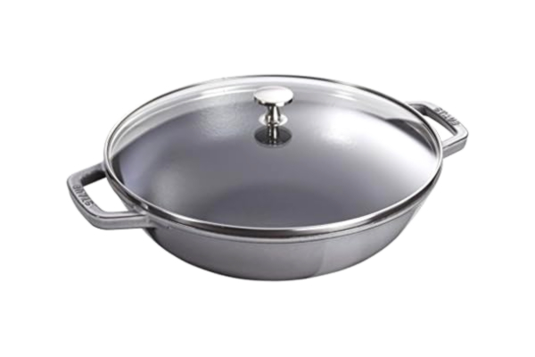 Staub STAUB Wok 30 cm, Gusseisen, Induktionsgeeignet, graphitgrau