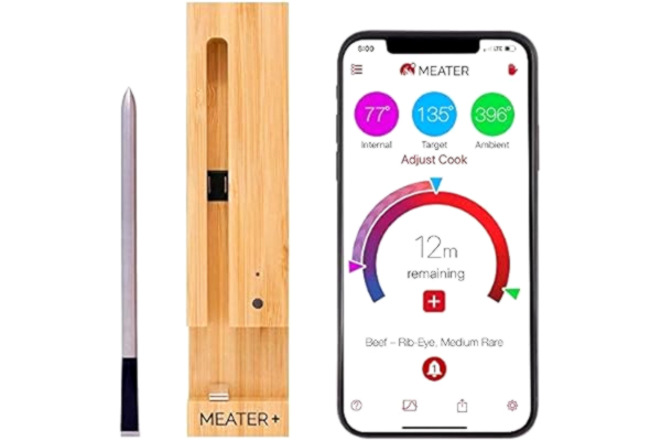 Meater MEATER Plus | 50m Long Range Smart Wireless Meat Thermometer for The Oven Grill Kitchen BBQ Smoker Rotisserie with Bluetooth and WiFi Digital Connectivity
