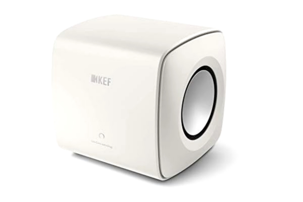 KEF  KC62 Uni-Core Force-Cancelling Compact Subwoofer, Mineral White (1000W)
