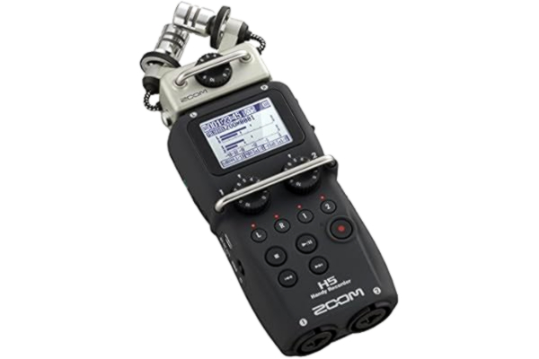 Zoom  H5 Handy Recorder - 4 spår | levereras med XY-kapsel | mycket flexibel tack vare kompatibilitet med alla Zoom utbytbara mikrofonkapslar, för liveinspelning, filmljud, Podacst | svart