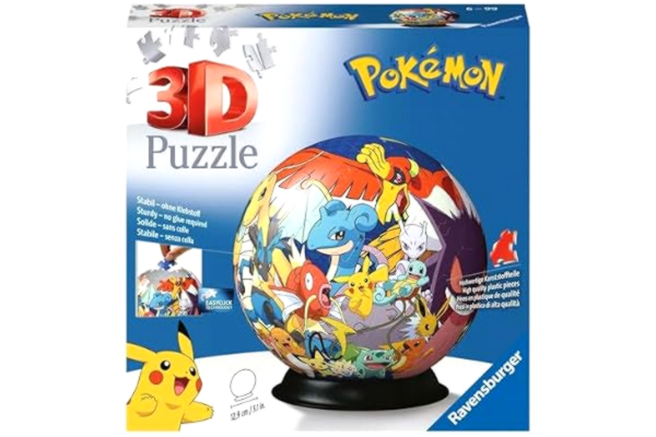 Ravensburger  Pokemon 3D Jigsaw Puzzle Ball for Kids Age 6 Years Up - 72 Pieces - No Glue Required - Christmas Gifts