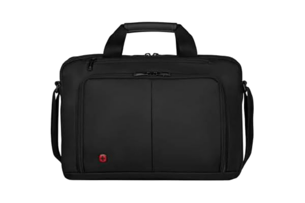 Wenger  601066 SOURCE 16' Laptop Briefcase, Padded laptop compartment with iPad/Tablet/eReader Pocket in Black (10 Litres)