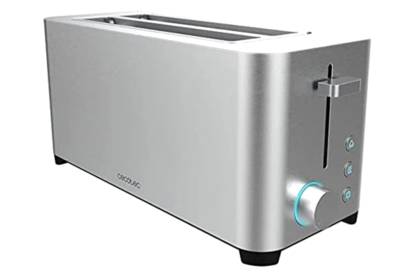 Cecotec  08013 YummyToast Extra dubbele broodrooster. 1400 W, dubbele lange sleuf, 4 toast, roestvrijstalen afwerking, 5 standen, 2 vooraf ingestelde functies, aluminium