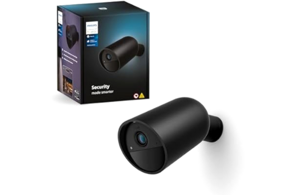 Philips  Hue Secure, Smart kamera för videoövervakning utomhus/inomhus, Svart, Full HD-video, Batteridriven, mörkerseende, trådlös, tvåvägskommunikation, kan kopplas till Philips Hue smart belysning