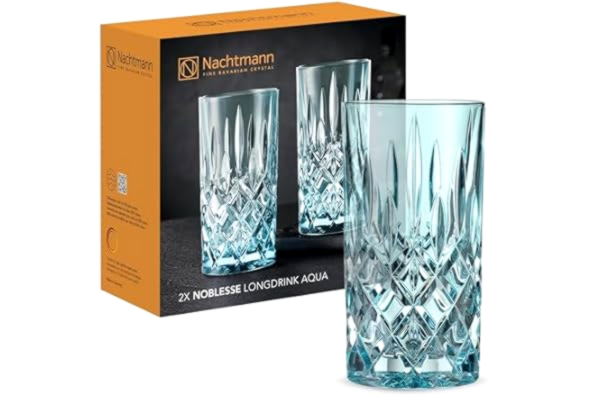 Nachtmann  2-delat longdrinkglas set, blå cocktailglas, kristallglas, 395 ml, aqua, noblesse, 105710