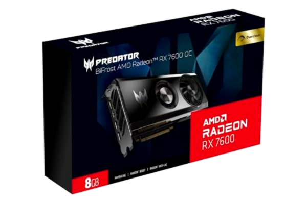Acer  Radeon RX 7600 Preator Bifrost - 8GB GDDR6 RAM - Näytönohjaimet