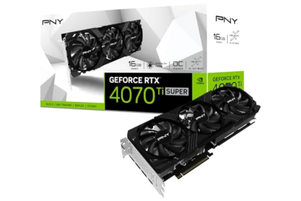 PNY  GeForce RTX 4070 Ti SUPER Verto Triple Fan - 16GB GDDR6X RAM - Grafikkort
