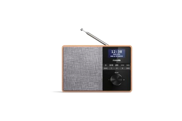 Philips  R5505/10 Bärbar Radio Bluetooth (Trähölje, DAB+/FM Radio, 3-tums Fullregisterhögtalarelement, Kökstimer, Köksradion, Nätströmsdriven eller Batteridriven) - 2020/2021 Modell