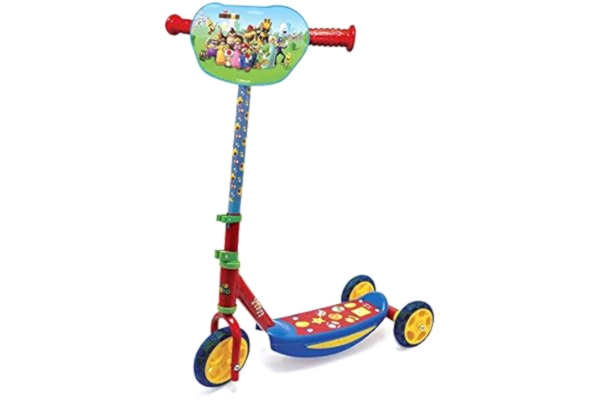 Smoby  7600750907 - Super Mario Skoter - Super Mario Skoter från Smoby med 3 Hjul, Höjdjusterbart Styre. Stabil Metallram, Från 3 år