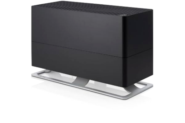 Stadler Form  Humidifier Oskar big, Energy-Saving Humidifier for Rooms up to 100 m², Evaporator with Automatic Switch-off, Dimmable LEDs, Very Quiet, Black