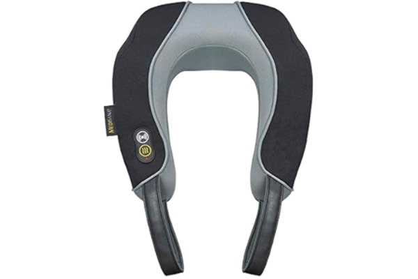Medisana medisana NM 868 Nackmassagekudde med vibrationsmassage, förbättrad värmefunktion, vibrationsmassage för nacke och axlar, batteridriven nackkudde för hemmet, kontoret eller på språng