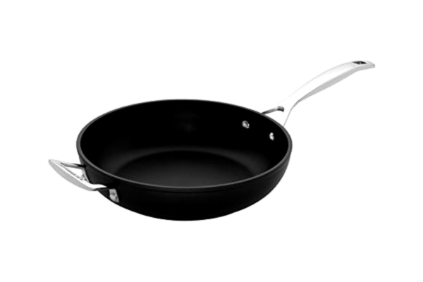 Le Creuset , Sauteuse en Aluminium Forgé avec Poignée d'Assistance, Ø 28 cm, Sans PFOA, Compatible avec Toutes Sources de Chaleur (y Compris Induction), Anthracite/Argenté