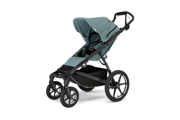 Thule  Urban Glide 4-hjuls ensamt barn all-terräng barnvagn, fullfjädringssystem, luftfyllda däck, upprätt säte med justerbar lutning och inbyggt benstöd, barnvagn