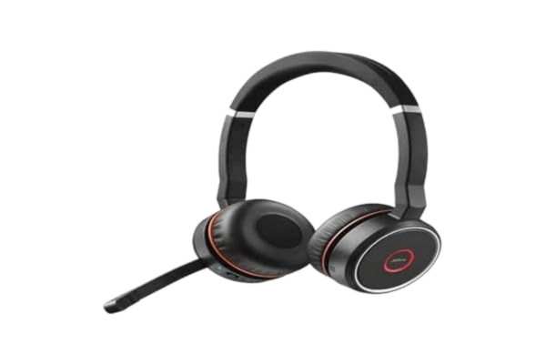 Jabra  Evolve 75 SE trådlöst stereo Bluetooth-headset med brusreducerande mikrofon, aktiv brusreducering - MS Teams-certifierat, fungerar med alla andra plattformar - svart