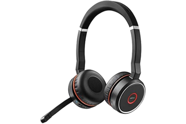 Jabra  Evolve 75 SE trådlöst stereo Bluetooth-headset - headset med brusreducerande mikrofon - certifierat för Google Meet & Zoom, fungerar med övriga plattformar - svart, 7599-848-109