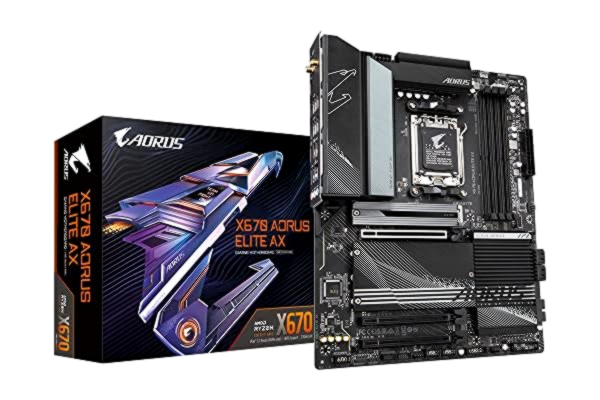 Gigabyte GIGABYTE X670 AORUS ELITE AX Emolevy - AMD X670 - AMD AM5 socket - DDR5 RAM - ATX