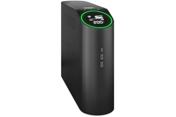 APC  Gaming Back UPS Pro växelriktare, 2200VA/1 320 W, torn, 230 V, 4 x Schuko-uttag och 2 x IEC C13-uttag, RGB-lampor, ren sinusvåg, midnatt (svart) BGM2200B-GR