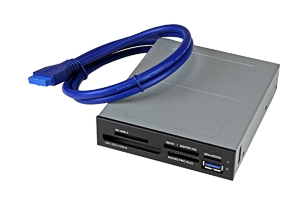 StarTech .com USB 3.0 intern multikortläsare med UHS-II-stöd – SecureDigital/Micro SD/minnessticka/kompakt flashminneskortläsare (35FCREADBU3)