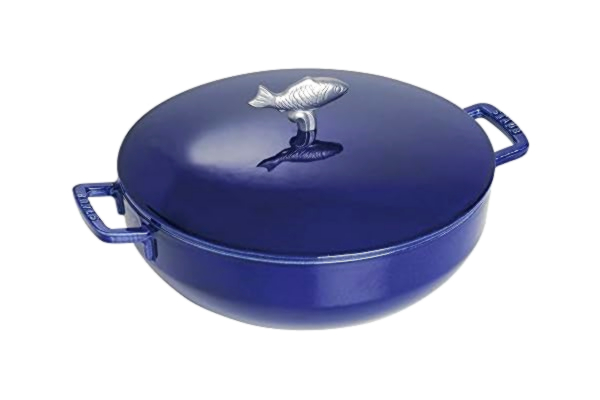 Staub  Fisch Cocotte, Induktionsgeeignet, Gusseisen, Dunkelblau, 28 cm, 35.5 x 29 x 15.5 cm, 1 Einheiten