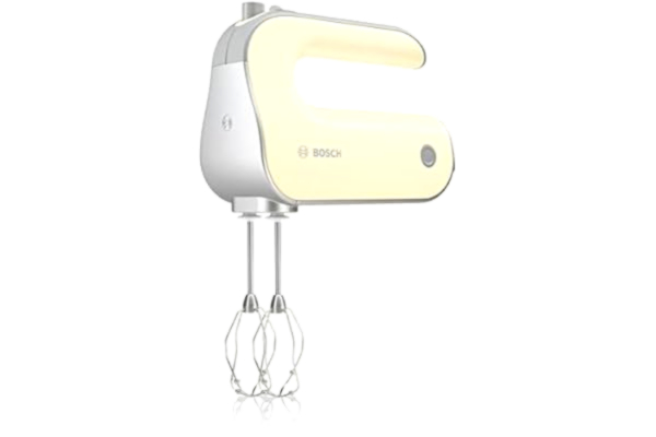 Bosch  Elvisp Styline 500 Watt Cremefärgad - 5 hastigheter - Ergonomiskt handtag - Lätt och enkel att hantera - Stark motor - Sladdlängd 1,4 m - Diskmaskinssäkra vispar och degkrokar - MFQ40301