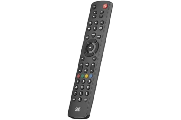 One For All  Contour 4 Universell Fjärrkontroll - Styr 4 Enheter: TV/Smart TV, Set Top Box, DVD/Blu-ray Och Ljudenheter - Fungerar Med Alla Märken - URC1240, Svart
