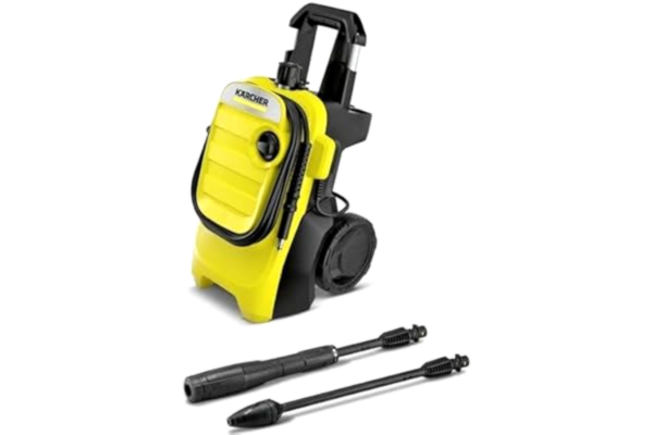 Kärcher  högtryckstvätt K 4 Compact, tryck: max. 130 bar, flödeshastighet: 420 l/h, ytprestanda: 30 m²/h, vattenfilter, vikt: 11 kg, högtrycksslang och -pistol, rotojetmunstycke, strålrör