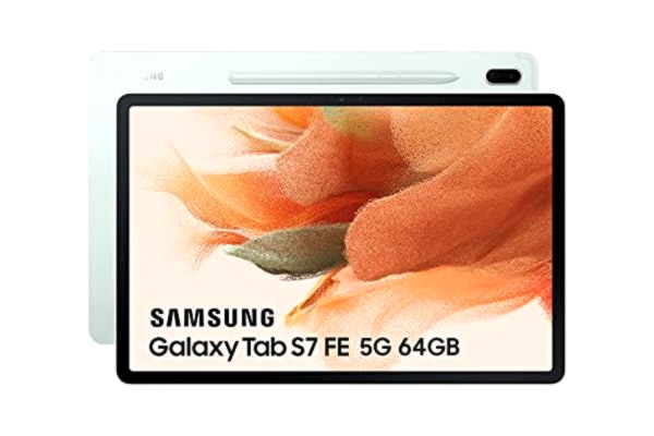 Samsung  Tablet Galaxy Tab S7 FE 12,4 inch met 5G en besturingssysteem Android 64 GB groen ES-versie