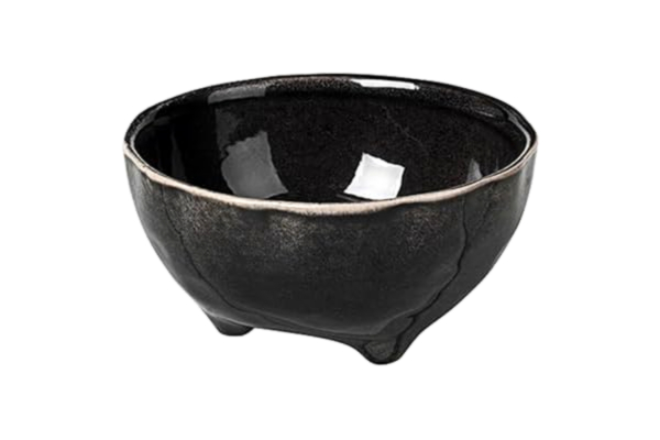 Broste Copenhagen NORDIC COAL skål L med fötter 11 cm