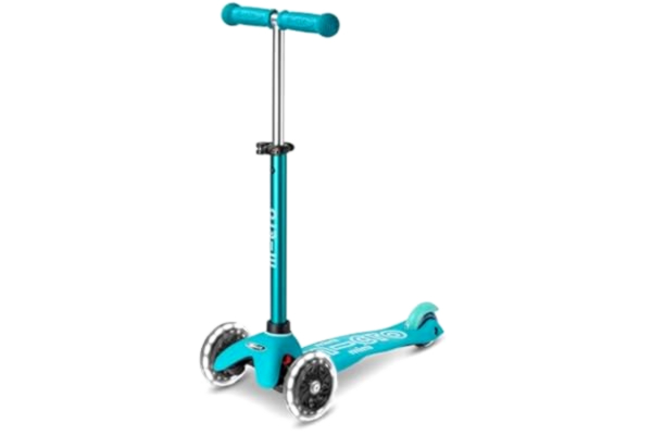 Micro Scooters Micro™ Mini Deluxe LED | Kickboard med LED-framhjul | styrning genom viktförskjutning | styret är höjdjusterbart från 2 J. | Kickboard finns i 7 färger