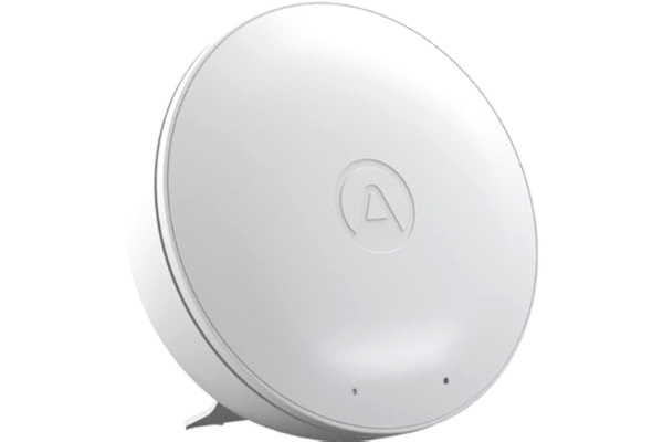 Airthings  292 Wave Mini — Kvalitetsmätare för inomhusluft med detektorer för flyktiga organiska föreningar (VOC), luftfuktighet och temperatur, trådlös