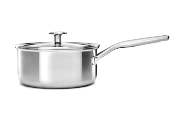 KitchenAid  Cookware Collection Kasserolle med lokk, rustfrit stål 1,5 liter, 16 cm
