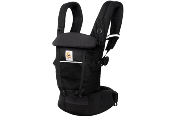 Ergobaby  Adapt bärsele för det nyfödda barnet, SoftFlex-meshtyg ergonomisk bebismagsele med 3 positioner, ryggsele, bebis bärsele, Onyx Black