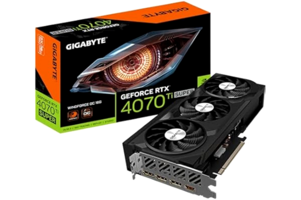 Gigabyte GIGABYTE GeForce RTX 4070 Ti SUPER WindForce 3 OC - 16GB GDDR6X RAM - Näytönohjaimet
