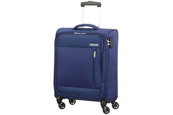 American Tourister  Heat Wave, niebieski (Combat Navy), Spinner S (55 cm - 38 L), Spinner S (55 cm - 38 l)