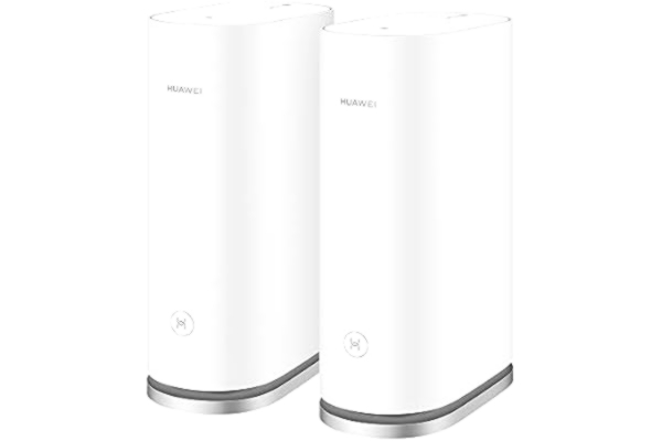 Huawei HUAWEI WiFi Mesh7 WLAN-systeem, snelheid tot 6.600 Mbit/s, Tri-Band WiFi 6 routers + satelliet, AX6600 voor maximaal 600 m² afdekking, Smart Roaming voor meerdere verdiepingen, 2 stuks, wit