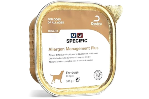 Specific DECHRA Veterinary Products – SPECIFIC CΩW-HY Allergen Management Plus – Allergivänligt hundfoder med hydrolyserad lax – våtfoder för hundar – omega-3 – glutenfri – alla åldersgrupper – 6 x 300 g