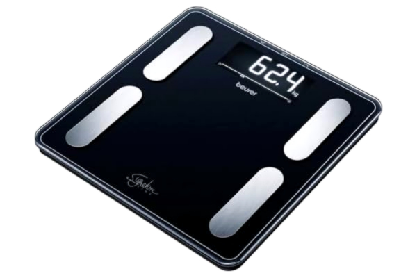 Beurer  BF 400 svart diagnostisk våg Signature Line | exakt kroppsanalys med 10 användarprofiler | extra stor inverterad LCD-skärm | kapacitet upp till 200 kg