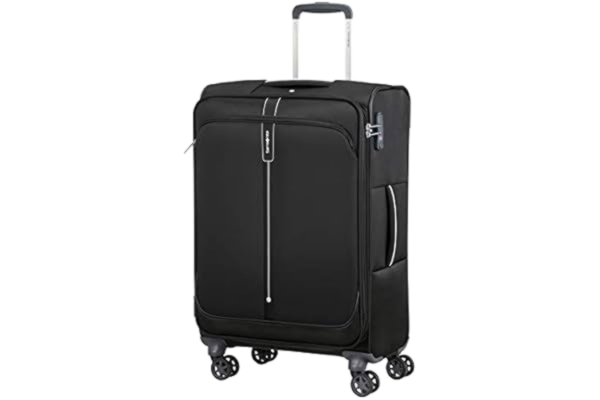 Samsonite  Popsoda - Spinner M - Expandable Suitcase, 66 cm, 68/73.5 L, Black
