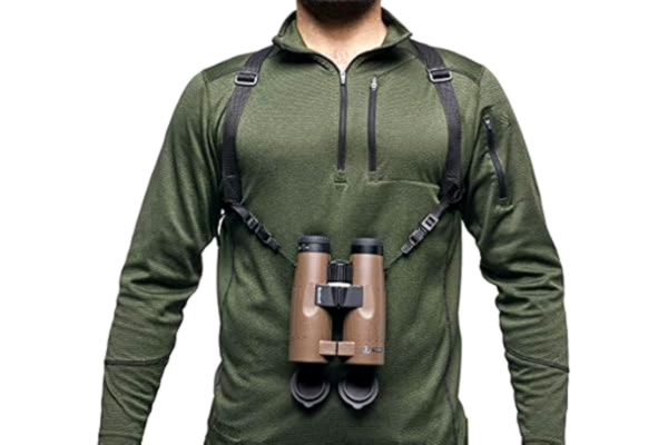Bushnell  - Harnais Universel - Connecteurs à Attache Rapide - Permet Un Port Confortable des Jumelles - Evite Les douleurs dans Le Cou - Noir - BASFHARN