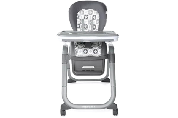 Ingenuity  Clayton 4-en-1 Chaise haute évolutive et convertible rehausseur pour bébé, siège réglable et pliable pour enfants - 6 mois +