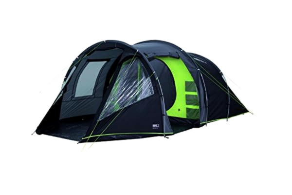High Peak  11566 Tente familiale Forme Tunnel Mixte Adulte, Anthracite/Vert, 480 x 310 x 200 cm