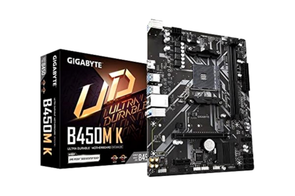 Gigabyte GIGABYTE B450M K Emolevy - AMD B450 - AMD AM4 socket - DDR4 RAM - Micro-ATX