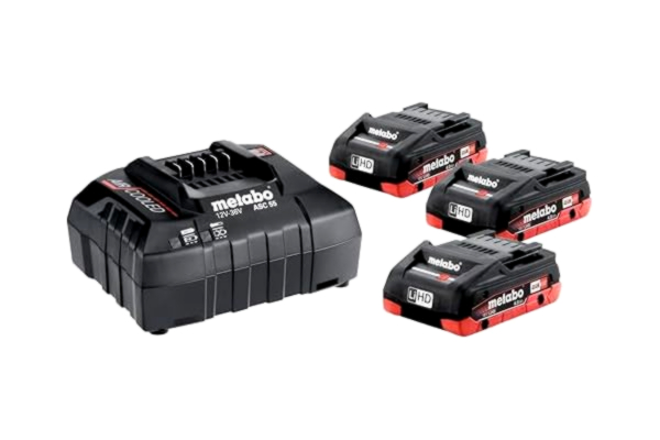 Metabo  batteribassats (3 x 4,0 Ah verktygsbatteri inkl. laddare ASC 55, ersättningsbatteri 18 V, för elverktyg) 685132000
