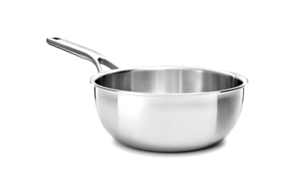 KitchenAid  Multiplicera 3PLY rostfritt stål 20 cm/2,36 liter kockpanna, PFAS-fri, triply, multiklad, induktionslämplig, ugnssäker upp till 220 °C, silver