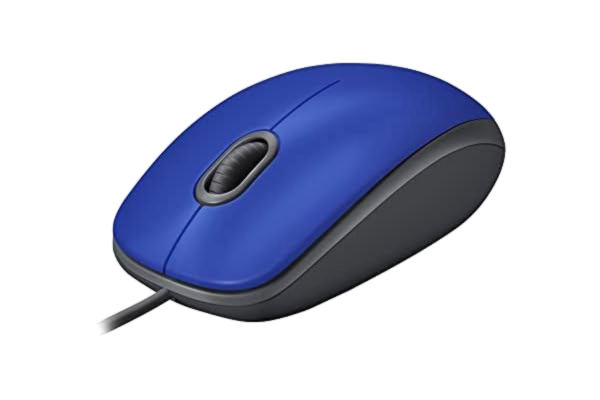 Logitech  M110 Souris Filaire USB, Boutons Silencieux, Taille Standard au Design Confortable, Ambidextre, Compatible avec PC/Mac/Portable - Bleu